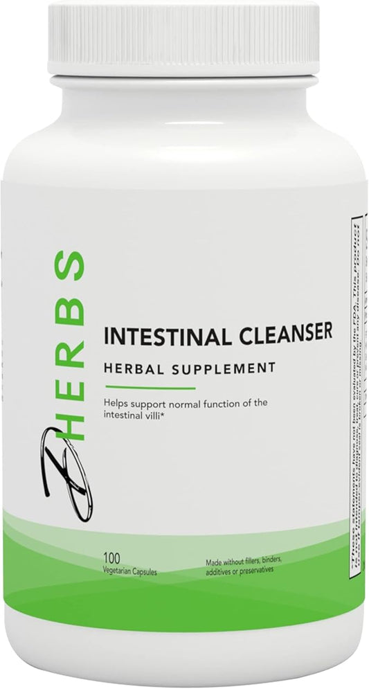 Intestinal Cleanser Digestion Supplement - Digestive System Cleanse Capsules Made with Pure Herbs - Colon Cleanse Supplement for Overall Gut Wellness by DHerbs - 100 Vegetarian Capsules