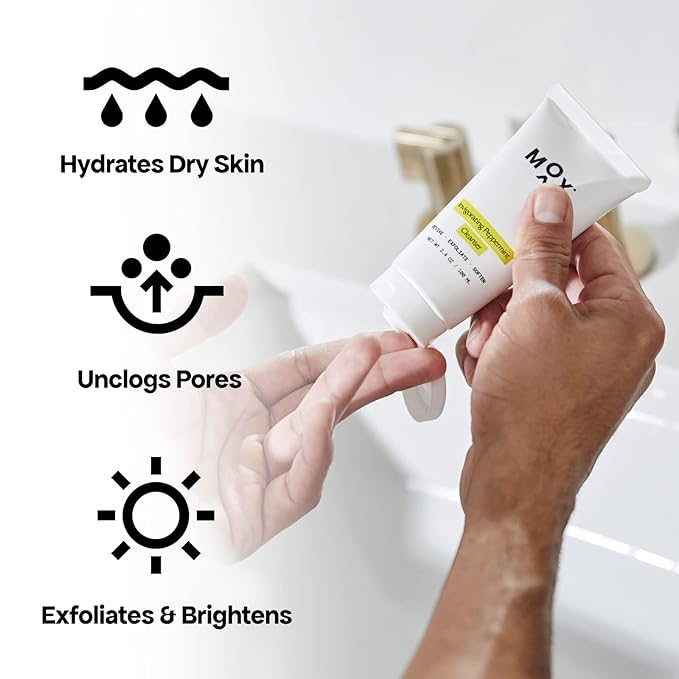 Mox Skincare Starter Set (2 pc set) | Daily Face Care Set Includes Mint Exfoliating Face Cleanser + Nutrient Hydrating Serum | Anti-Aging for Fine Lines & Wrinkles
