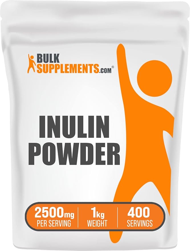 BulkSupplements.com Inulin Powder - Inulin Supplement, Soluble Fiber Powder - Vegan & Gluten Free, Inulin Fiber - 2500mg per Serving, 1kg (2.2 lbs) (Pack of 1)