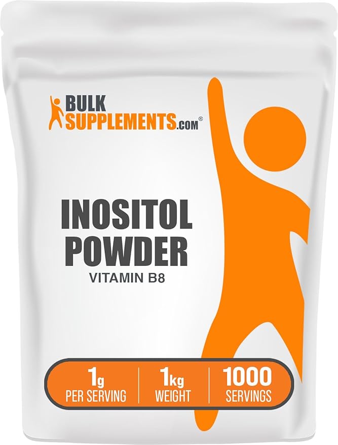 BulkSupplements.com Inositol Powder - Inositol Supplement, Vitamin B8 Powder, Inositol 1000mg - Unflavored & Gluten Free, 1000mg per Serving, 1kg (2.2 lbs) (Pack of 1)