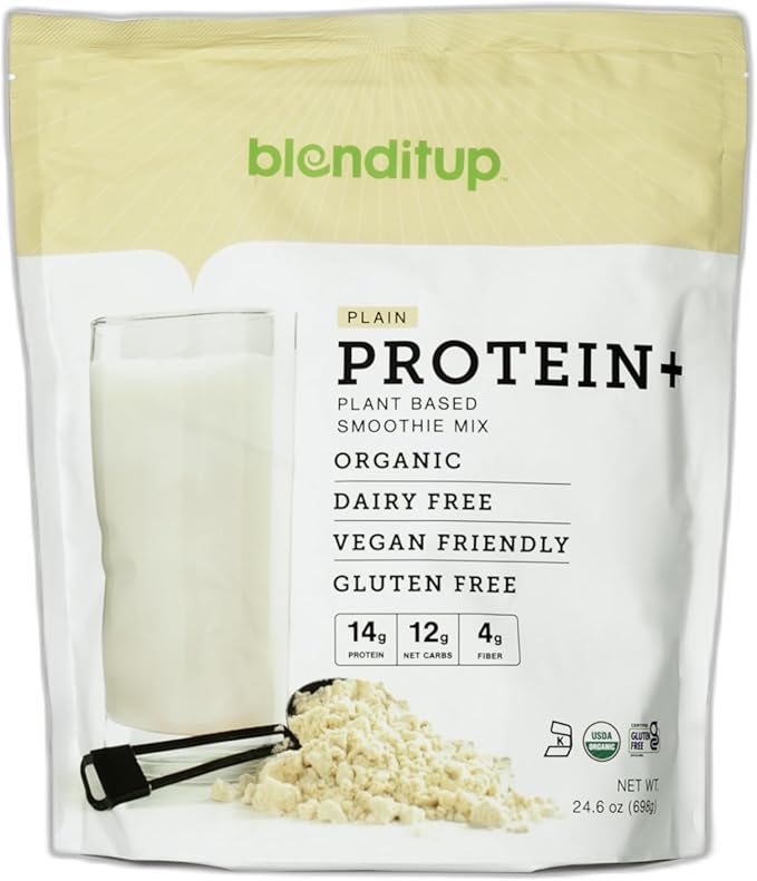 Blenditup Protein + Smoothie Mix Organic (24oz.) 100% Vegan, Gluten Free