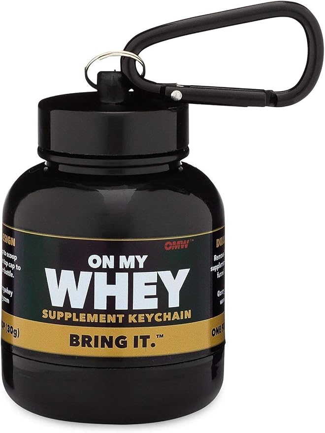 Protein Powder and Supplement Funnel Keychain, Portable to-Go Container for The Gym, Workouts, Fitness, and Travel - TSA Approved, Classic 3-Pack