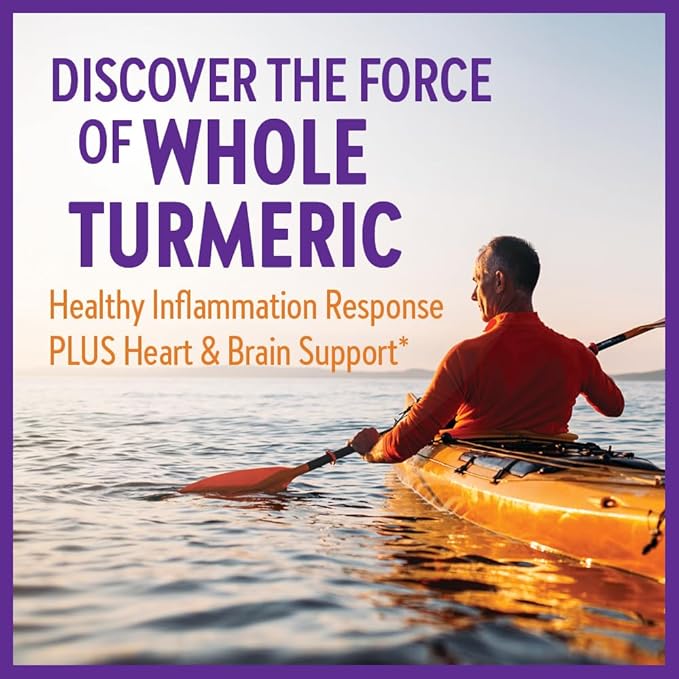 New Chapter Turmeric Supplement, One Daily, Heart, Brain & Healthy Inflammation Support, Supercritical Turmeric Curcumin Means No Black Pepper Needed, Non-GMO, Gluten Free – 60 Count (2 Month Supply)