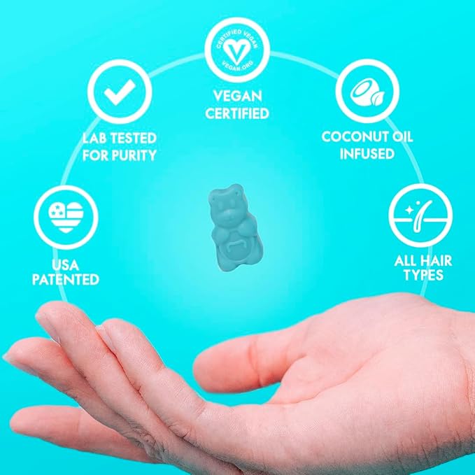 Sugarbear Hair Vitamin Gummy 14 Day Supply Extra Strength Biotin 6000mcg, Growth for Men & Women, Vegan Vitamin B12, MSM, Inositol, Omega 3, Elderberry, Certified Kosher, Halal, Cruelty-Free