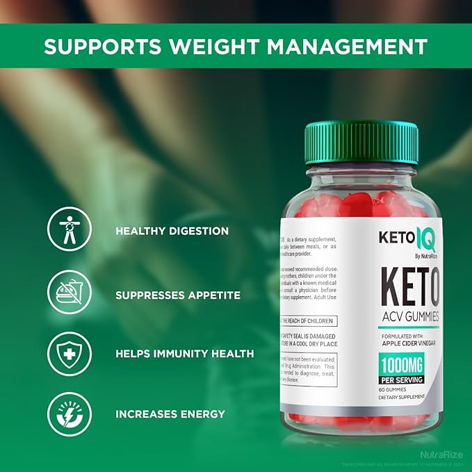 (3 Pack) Keto IQ Keto ACV Gummies, Keto IQ Keto ACV Formula for Advanced Weight Loss, Keto IQ Keto Dietary Supplement, Keto IQ Keto + ACV Gummy, KetoIQ Gomitas Reviews (180 Gummies)