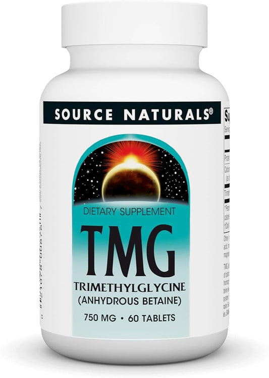 Source Naturals TMG 750mg Trimethylglycine (Anhydrous Betaine) - 60 Tablets