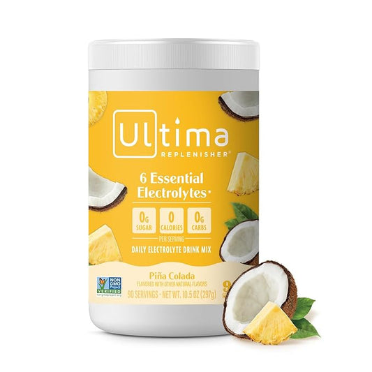 Ultima Replenisher Mocktini Electrolyte Drink Mix – Piña Colada, 90 Servings – Hydration Powder with 6 Electrolytes & Trace Minerals – Keto Friendly, Non-GMO & Sugar-Free Electrolyte Powder