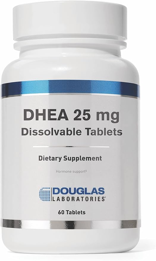 Douglas Laboratories DHEA 25 mg Dissolvable Tablets | Supports Immune Health, Brain, Bones, Metabolism and Lean Body Mass* | 60 Tablets