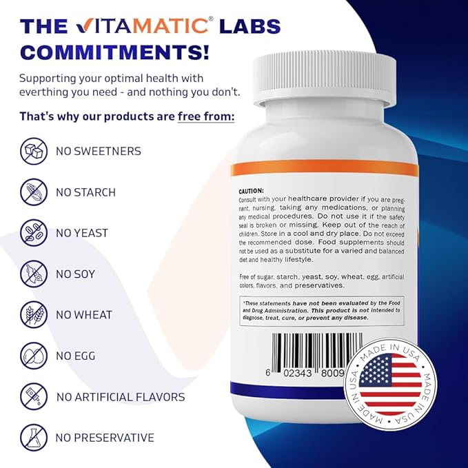 Vitamatic 2 Pack Vitamin B1 (Thiamine) 500mg, 120 Capsules