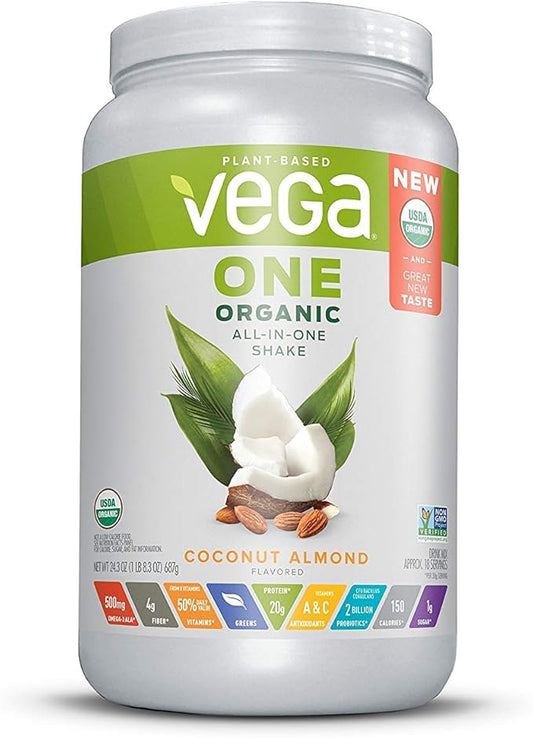 Vega One, Organic All-in-One Shake Coconut Almond, 24.3 Ounce