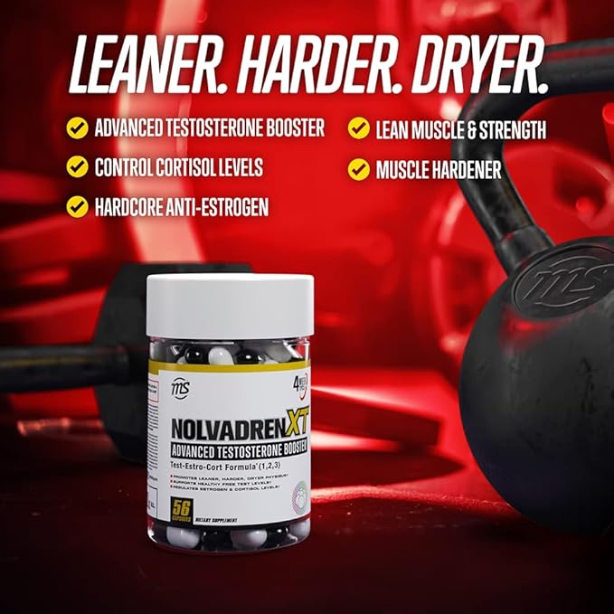 MAN Sports Nolvadren XT Advanced Testosterone Booster for Men - Muscle Builder Supplements for Men - Naturally Supports Free Testosterone Levels - 56 Capsules