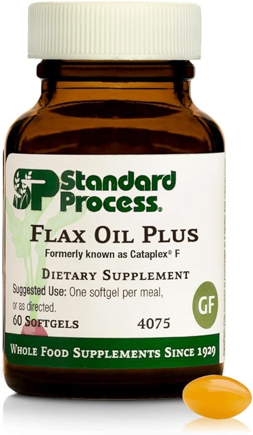 Standard Process Cataplex F - Whole Food Supplement, Metabolism, Skin Health and Hair Health with Vitamin B6, Flaxseed Oil - 60 Softgels