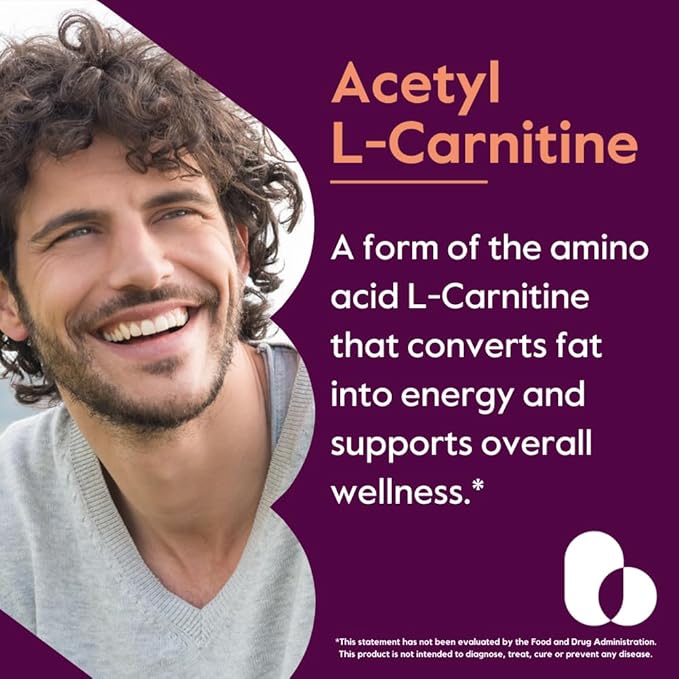 BESTVITE Acetyl L-Carnitine 500mg (240 Vegetarian Capsules) - No Stearates - Vegan - Non GMO - Gluten Free
