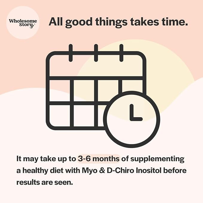 Wholesome Story Inositol Supplement | Myo Inositol & D-Chiro Inositol 2050mg | Hormonal Balance & Ovarian Support | 30 Day Supply
