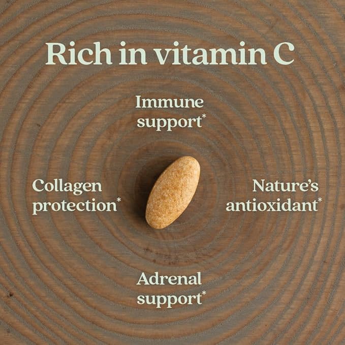 New Chapter Fermented Vitamin C + Elderberry, ONE Daily for Immune Support & Collagen Protection, Made with Organic Herbs, Certified Vegan, Gluten Free, 60 Count