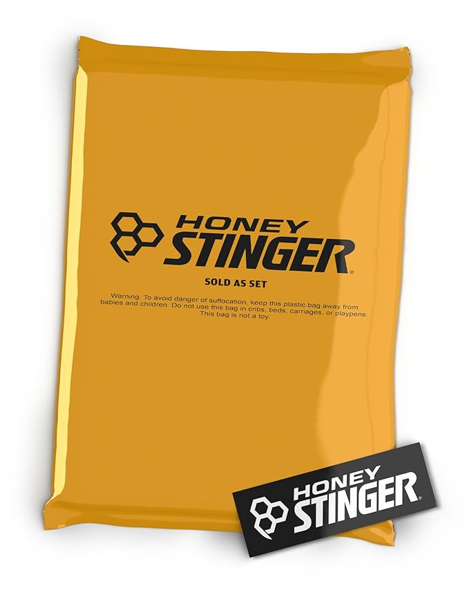 Honey Stinger Mini Waffles – Variety Pack With Sticker and Polybag – 3 Count – Vanilla Flavor – Energy Source for Any Activity – Resealable Bags