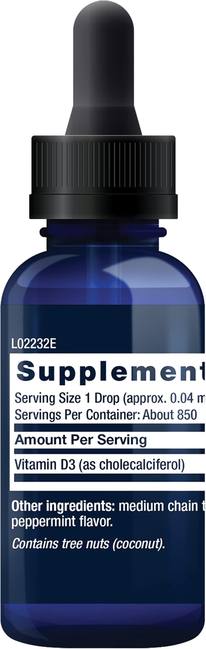 Life Extension Liquid Vitamin D3 (Mint), 50 mcg (2000 IU), Immune System Support, Bone Health, Whole-Body Health, Tasty Peppermint Flavor, Gluten Free, Non-GMO, 29.57 ml