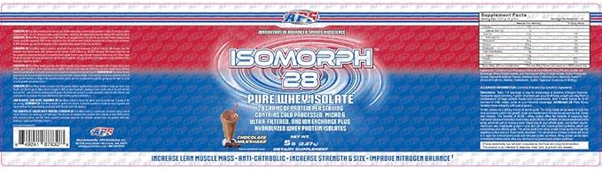 APS Nutrition Isomorph Protein Powder Supplement | Whey Protein Isolate | Ultra- Filtered | 28g Protein | Chocolate Milkshake, 5 Pound (Pack of 1)