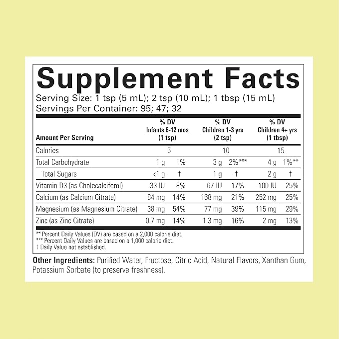 ChildLife Essentials Liquid Calcium Magnesium Supplement - Supports Healthy Bone Growth for Children, Contains Calcium, Magnesium, Zinc, & Vitamin D3, All-Natural, Gluten Free & Non-GMO - Natural Orange Flavor, 16 Ounce Bottle