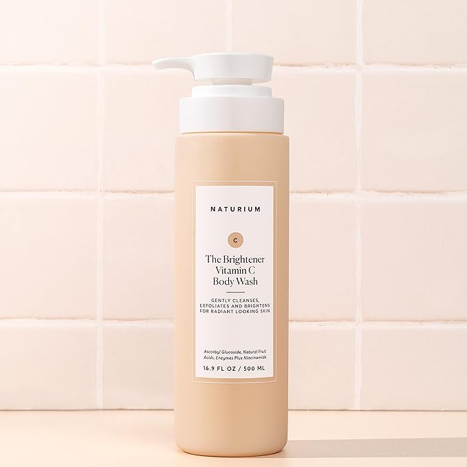 Naturium The Brightener Vitamin C Body Wash, Gentle Cleanser for Smoother-Looking Skin, Removes Dirt, Oil & Other Impurities, 16.9 oz