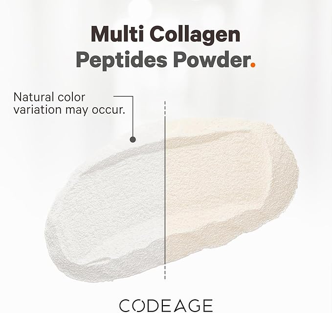 Codeage Multi Collagen Protein Powder Peptides, 2-Month Supply, Hydrolyzed, Type I, II, III, V, X Grass Fed All in One Super Bone Broth Collagen Supplement, Non-GMO, 20 Ounces