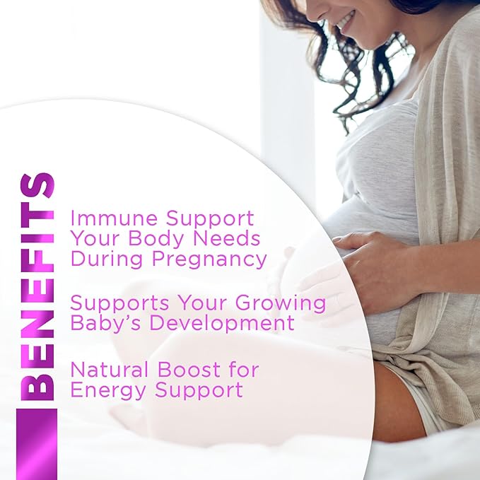 Prenatal Gummy with Folic Acid, Prenatal Vitamins and Minerals for Fetal Support, Vitamin A, C, D3, B12, B6 & Folate, Prenatal Multivitamin for Pregnant & Nursing Women - 120 Gummies, 60 Day Supply