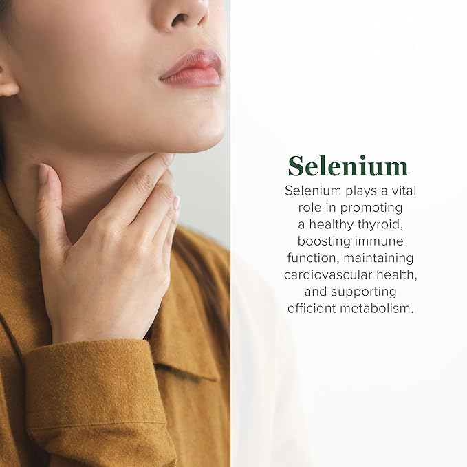 Global Healing Selenium 200mcg, Selenium Supplement Drops with Organic Ingredients, Antioxidants for Thyroid and Immune Support, Non-GMO & Gluten-Free, for Men & Women - 2 Fl Oz