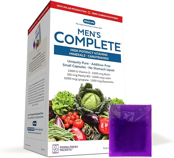 ANDREW LESSMAN Multivitamin - Men's Complete 60 Packets – High Potencies of 30+ Nutrients, Essential Vitamins, Minerals & Carotenoids. Small Easy-to-Swallow. No Binders, No Fillers, No Additives