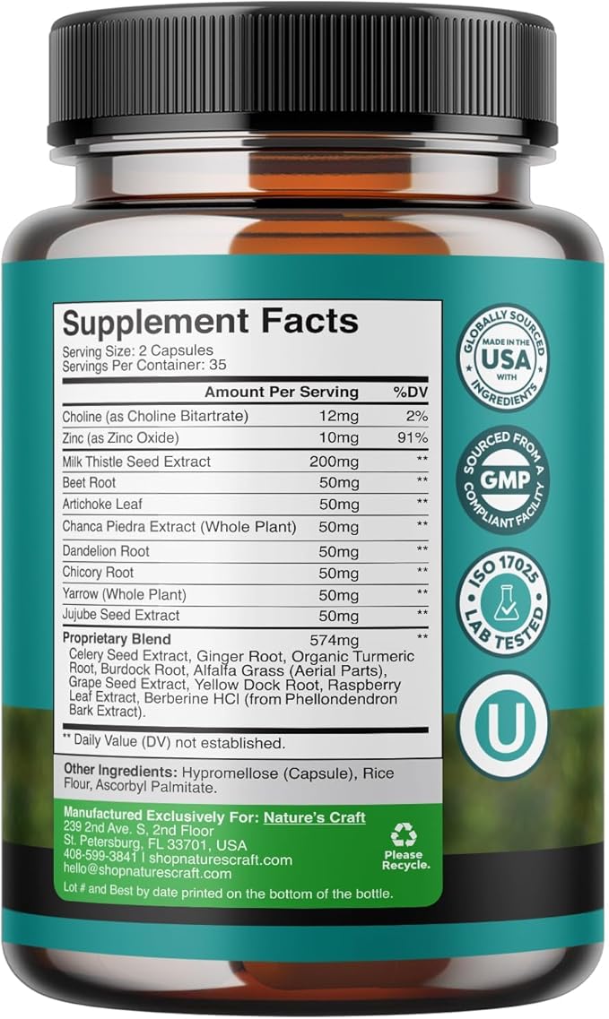 Liver Cleanse and Detox & Repair Formula - Herbal Liver Support Supplement with Milk Thistle Dandelion Root & Artichoke Extract for Liver Health - Silymarin Milk Thistle Liver Detox Capsules