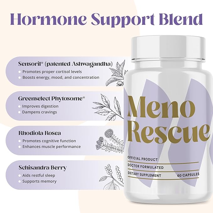 Menopause Supplements for Women - All Stage Meno Relief for Hot Flashes - Women's Hormone Support - Complete Menopause Relief - Menopause Support for Over 50 - Happy Natural Harmony Formula - 6 Pack