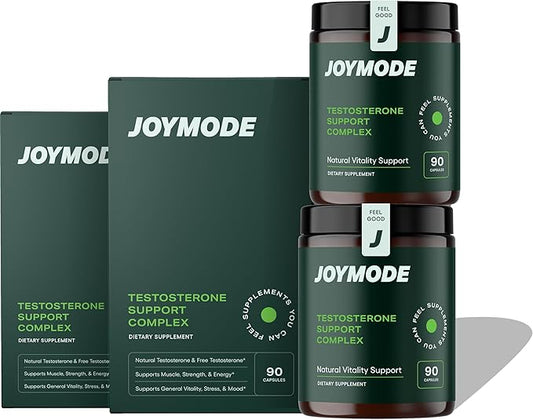 JOYMODE Testosterone Support Complex (180ct) - Natural Supplement for Men w/Ashwagandha, DIM, Magnesium, Zinc & Boron - Pack of 2
