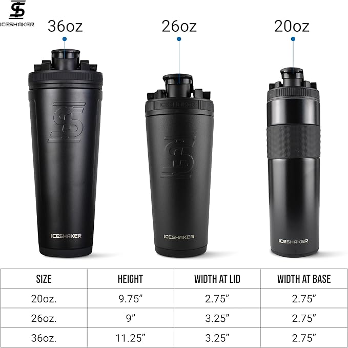 Ice Shaker Insulated Stainless Steel Shaker Bottle | 26oz, Wisteria | Cold for 30+ Hours | Insulated Cup with Twist-on Agitator | Odor-Free Shaker Cup for Protein Shakes, Water, Smoothies, Cocktails