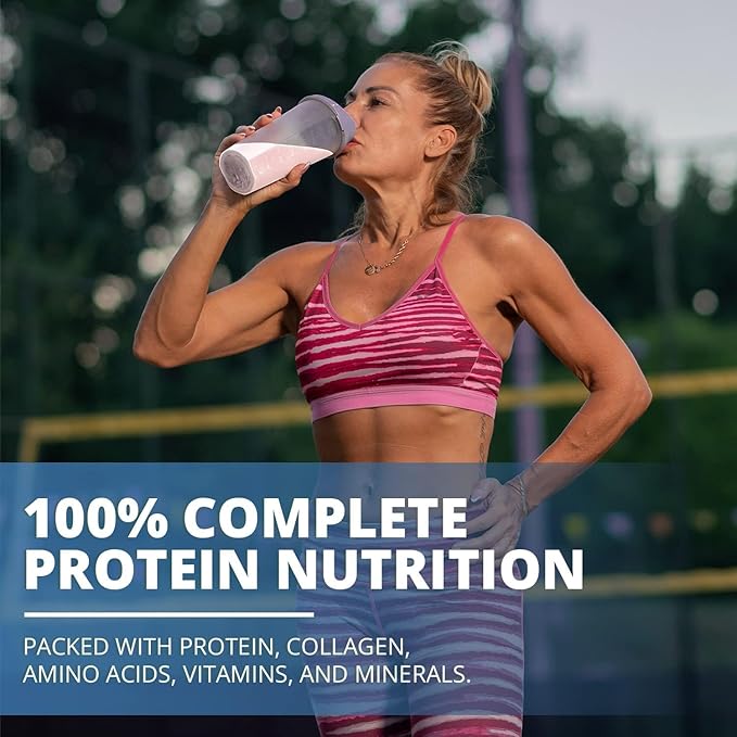 PureClean Protein 25G Organic Grass Fed Beef Bone Broth Protein from Swedish Cattle - Paleo & Keto-Friendly, Gluten-Free, Sugar-Free, Dairy-Free - Enhanced with Collagen Peptides - (4 Bags Vanilla)