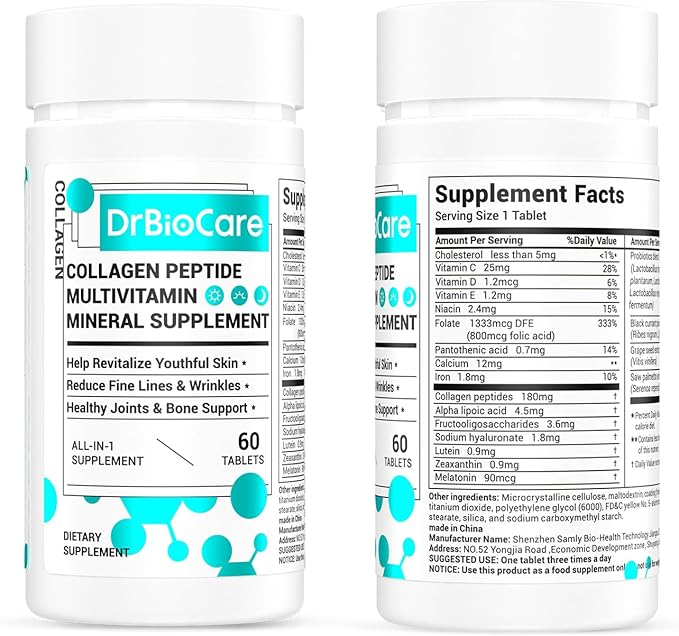 Collagen Peptides for Women, Beauty Vitamin & Mineral Supplement,Contains Vitamin D3, Probiotics for Women & Collagen Peptides,Vitamin E,Vitamin B Complex 120 Tablets