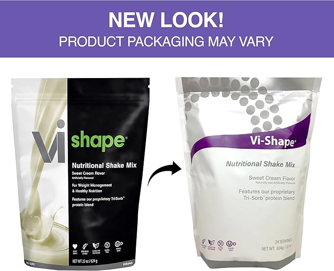 Vi Shape Original Nutritional Shake Mix Sweet Cream Flavor | 22oz (4 Bags, 96 Servings)