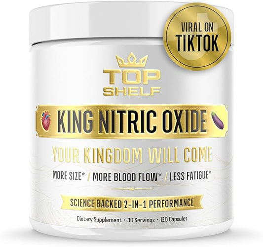 Join Top Shelf Grind Nitric Oxide Supplement for Men 6-in-1, Alpha Blood Flow, Stamina Booster, Strength, Energy, Endurance | 120 Capsules