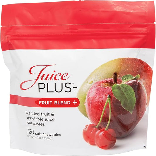 Juice Plus+ Fruit Blend Soft Chews (Chewables) - Boost Your Nutrition with 11 Fruits & Plant Ingredients - Vegan Gummy for Kids & Adults - Vitamins, Whole Food Nutrition - 1 Pouch (30 Adult Servings)