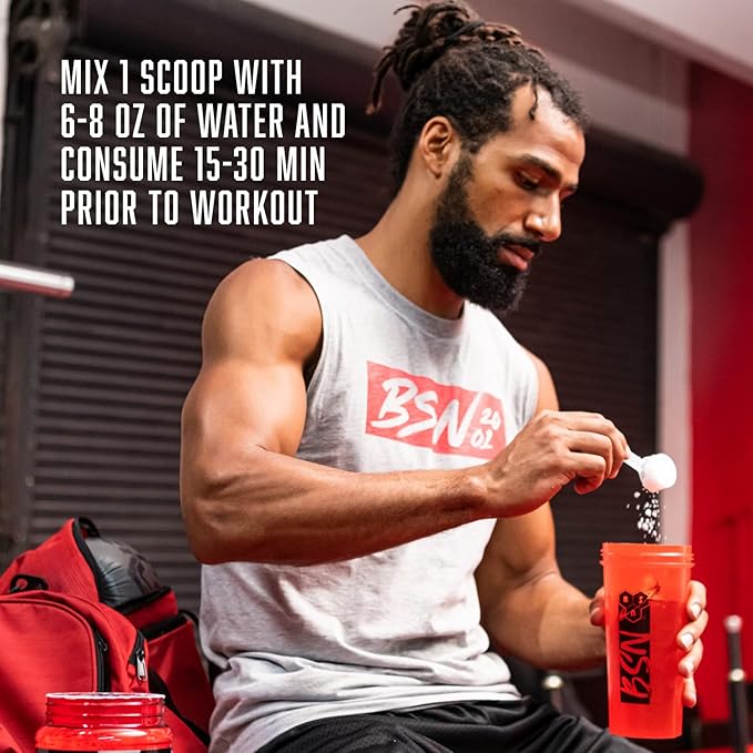 BSN N.O.-XPLODE Vaso Pre Workout Powder with 8g of L-Citrulline and 3.2g Beta-Alanine and Energy, Flavor: Watermelon Smash, 24 Servings