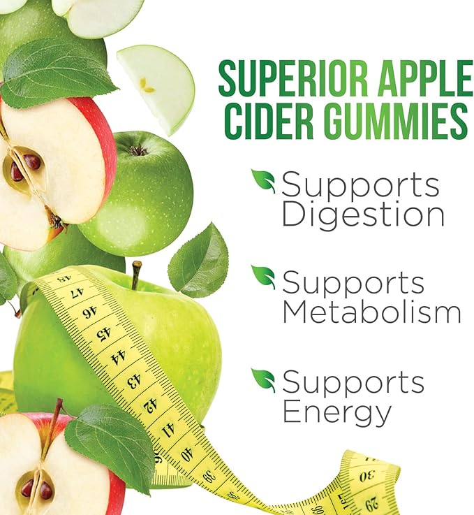 Vegan Apple Cider Vinegar Gummies | Max Strength 1000mg | ACV Supplement Gummy Vitamins for Adults, Supports Digestion, Metabolism, Natural Apple Flavor with Mother, Gluten Free, Non-GMO - 120 Gummies
