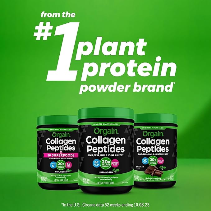 Orgain Keto Collagen Protein Powder, Vanilla - 10g Grass Fed Hydrolyzed Collagen Peptides for Women & Men, Type I & III, 5g MCT Oil - Hair, Skin, Nail, & Joint Support, Non-GMO, Gluten Free - 0.88lb