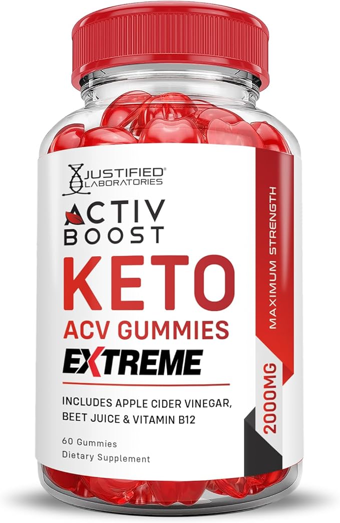 (5 Pack) Activboost Keto ACV Gummies Extreme 2000MG Active Boost Keto Gummies Apple Cider Vinegar Activ Boost Formulated with Pomegranate Beet Juice Powder B12 Vegan Non GMO 300 Gummys