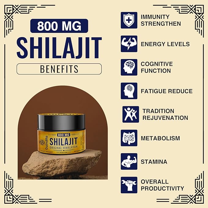 800mg Shilajit Supplement - Shilajit Pure Himalayan Organic Shilajit Resin with Maximum Potency, Original from Himalayan with 85+ Trace Minerals & Fulvic Acid for Focus & Energy, Immunity, 30 Grams