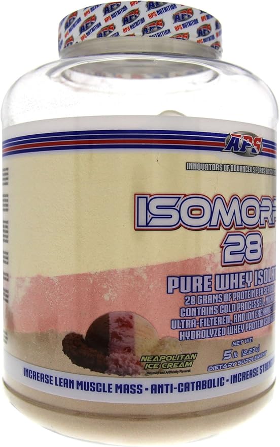 APS Nutrition Isomorph Protein Powder Supplement | Whey Protein Isolate | Ultra- Filtered | 28g Protein | Neapolitan Ice Cream, 5 Pound (Pack of 1)