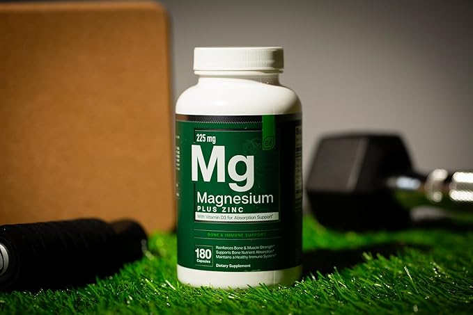 Essential Elements Magnesium & Zinc with Vitamin D3 for Sleep Immune & Bone Support - Magnesium Glycinate, Malate, Citrate 200mg - Triple Magnesium Supplement for Women and Men - 3 Month Supply