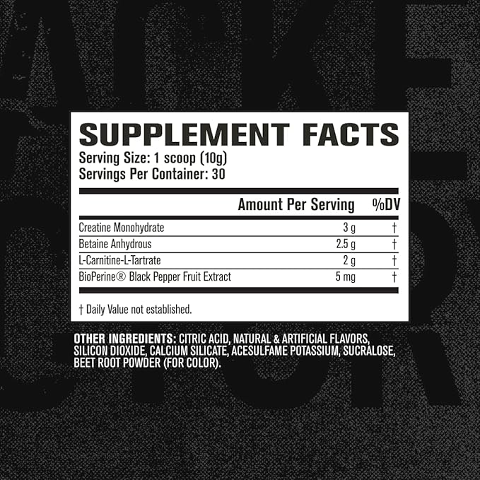 Jacked Factory Growth Surge Creatine Post Workout w/L-Carnitine - Daily Muscle Builder & Recovery Supplement with Creatine Monohydrate, Betaine, L-Carnitine L-Tartrate - 30 Servings, Swoleberry