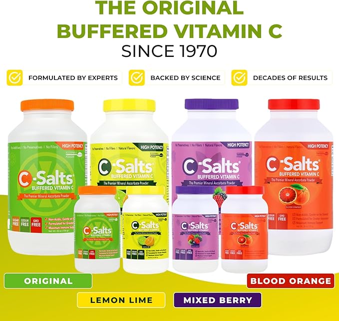 4000mg Vitamin C Powder Supplement - 100% Pure Buffered Powdered Drink w/Ascorbate C - Immune Support, Stomach-Friendly Absorption, Organic, Vegan, Sodium & Sugar-Free, Lemon Lime 26oz