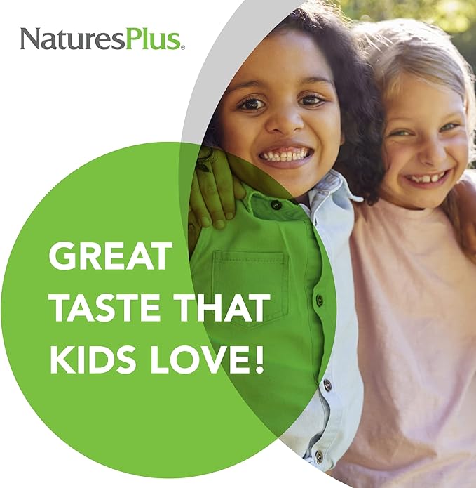 Natures Plus Animal Parade Vitamin C Children's Chewable - Natural Orange Juice Flavor - 90 Animal-Shaped Tablets - Vegan, Vegetarian, Gluten Free - 45 Servings