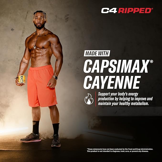 Cellucor C4 Ripped Pre Workout Powder for Energy | Beta Alanine, Sugar Free Energy Supplement Preworkout for Men & Women - 150mg Caffeine + Creatine-Free, Raspberry Lemonade 30 Servings