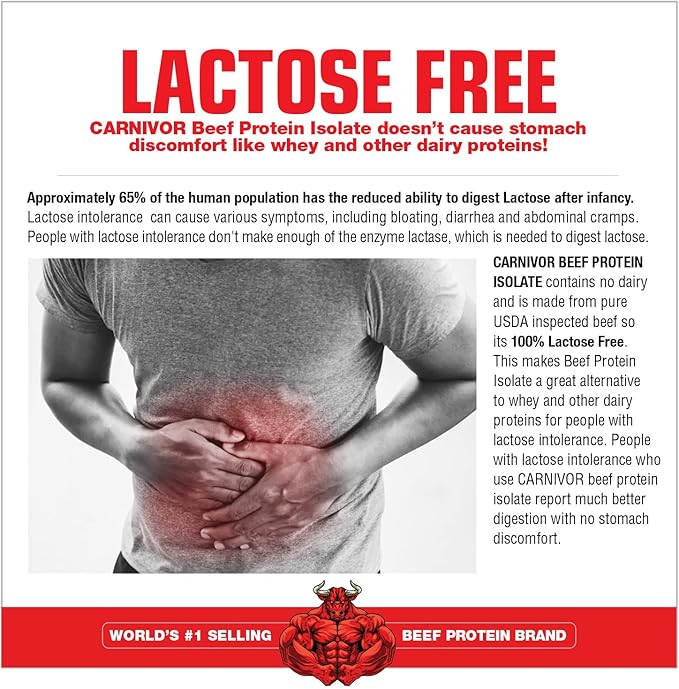 MuscleMeds CARNIVOR Beef Protein Isolate Powder, Muscle Building, Recovery, Lactose Free, Sugar Free, Fat, Free, 23g Protein, Halal Certified, Chocolate, 56 Servings