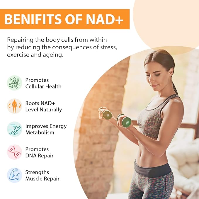 Liposomal NAD+ Supplement 500 mg, High Absorption, Boost NAD+ with TMG 250 mg, Actual NAD Plus More Efficient Than Nicotinamide Riboside, Support Cellular Energy, Healthy Aging | 600 Softgels